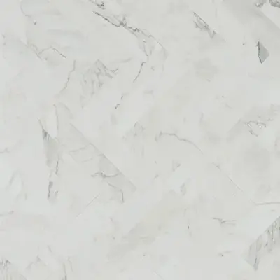 White Marble Herringbone